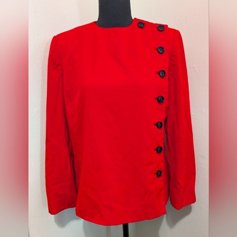 VTG David Hayes Maximalist Military Elevated Chic Wool Jacket Blazer 80s 10